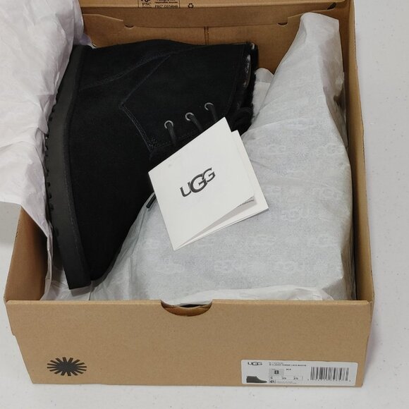 UGG Classic Femme Lace Black Winter Bootie Women's Size 8 NEW WITH BOX - Picture 10 of 16
